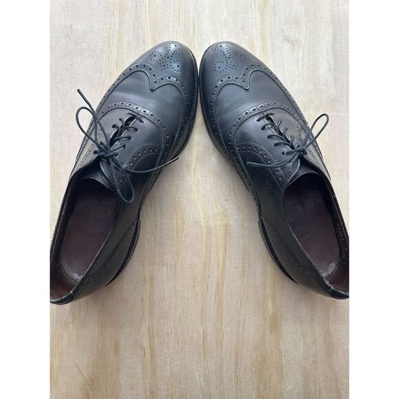 ALLEN EDMONDS CHESTER BLACK LEATHER WINGTIP OXFORDS DRESS SHOES US MENS SZ 10D - Picture 8 of 8